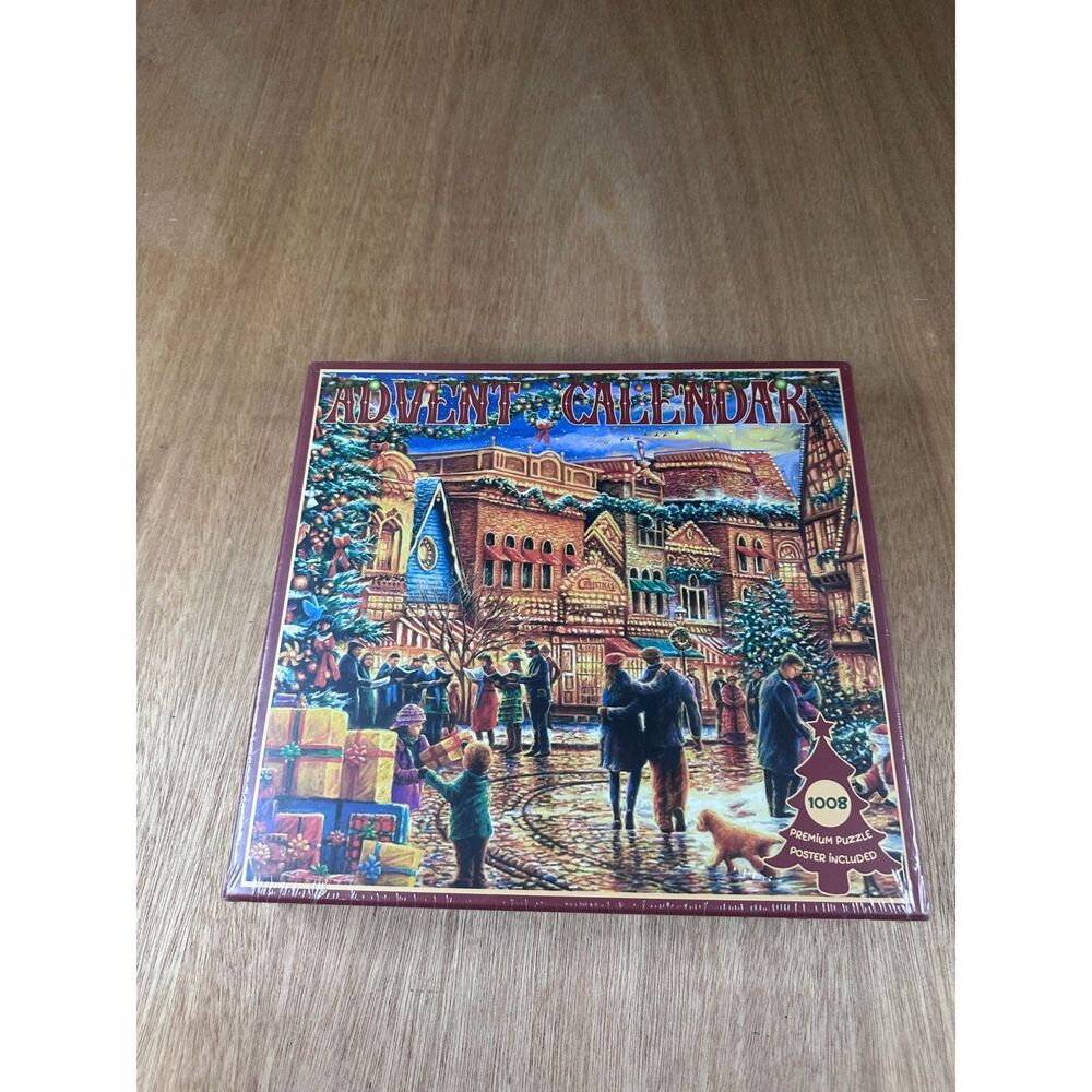 1008 Piece Advent Calendar Jigsaw Puzzle Christmas Scene – New Sealed Poster